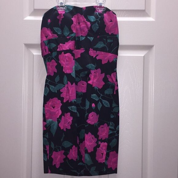 Forever 21 Strapless Flower Dress Small - Picture 1 of 6